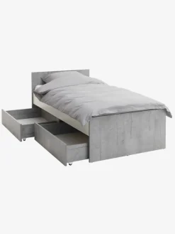 Rama łóżka ze schowkiem BILLUND 90x200 szary