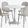 RINGSTED Ś100 biały + 4 EJSTRUP beżowy