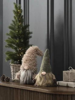 Skrzat świąteczny MUMIN S14xD9xW28cm brązowy i zielony