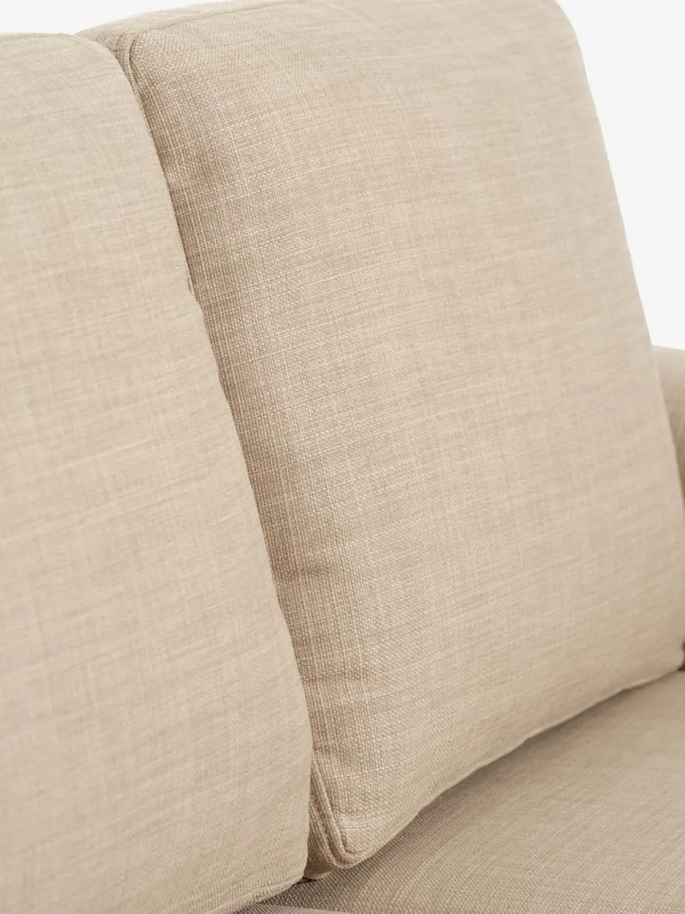 Sofa EGENSE 2-miejscowa tkanina piaskowy/kolor dębu