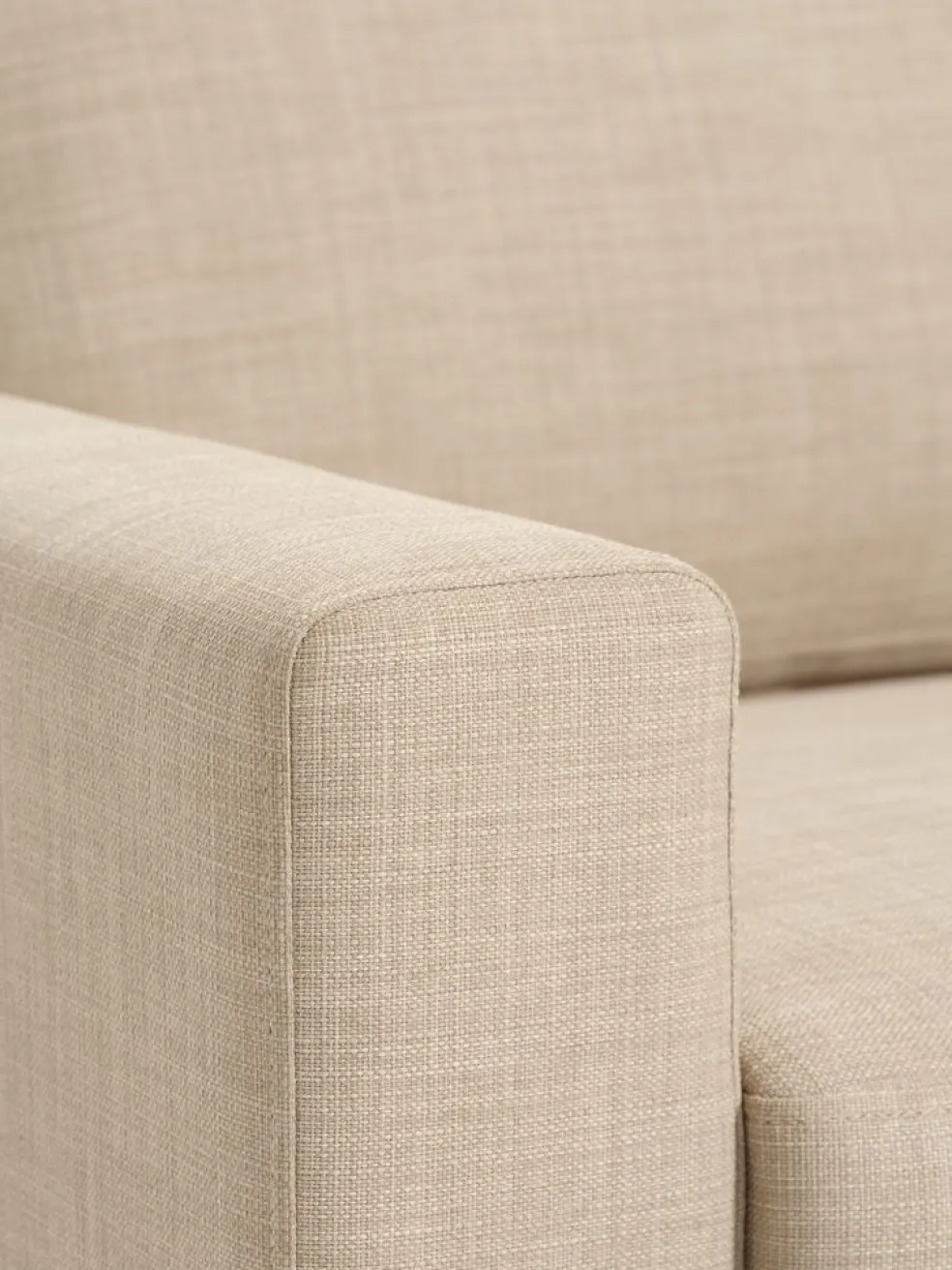 Sofa EGENSE 2-miejscowa tkanina piaskowy/kolor dębu