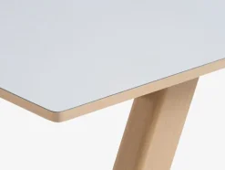 Stół EGEBJERG 90x160/250 jasnoszary/dąb