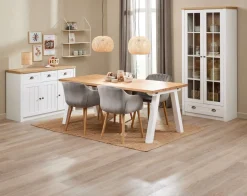 Stół SKAGEN 90x200 dąb/biały