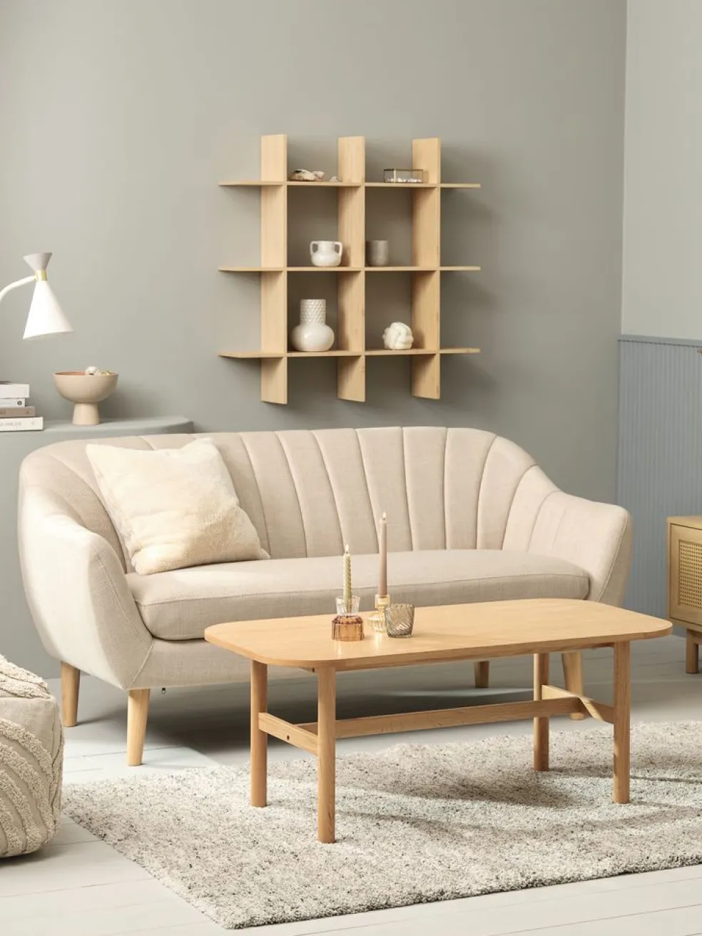 Stolik kawowy KLARSKOV 60x110 dąb