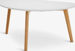 Stolik kawowy LEJRE 48x85cm biały/dąb