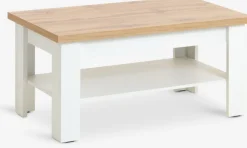 Stolik kawowy MARKSKEL 60x110 biały/dąb