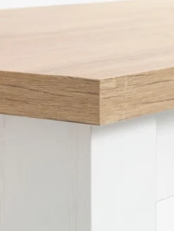 Stolik kawowy MARKSKEL 60x110 biały/dąb