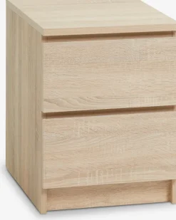 Stolik nocny LIMFJORDEN 2 szuflady kolor jasny dąb