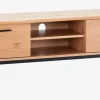 Stolik TV SANDBY 2 drzwi naturalny dąb/czarny