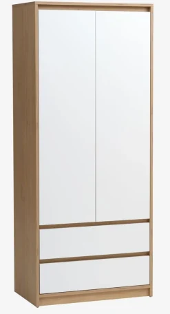 Szafa BILLUND 80x193 biały/dąb