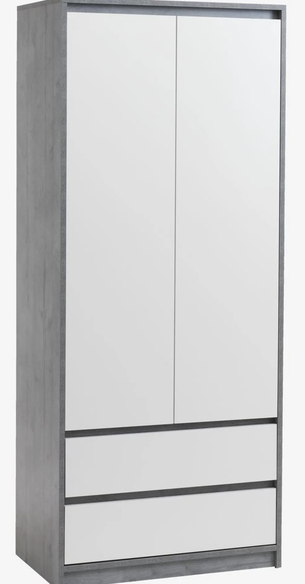 Szafa BILLUND 80x193 biały/szary