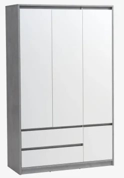 Szafa BILLUND 119x193 biały/szary