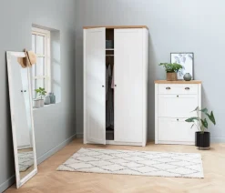 Szafa MARKSKEL 112x210 biały/dąb