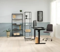 Szafka ścienna HASTRUP 1 szklane drzwi czarny