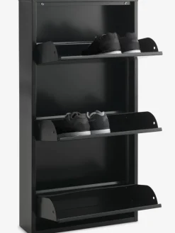 Szafka na buty HALLENSLEV 3 półki czarny