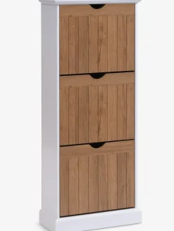 Szafka na buty OLDEKROG 3 półki biały/dąb