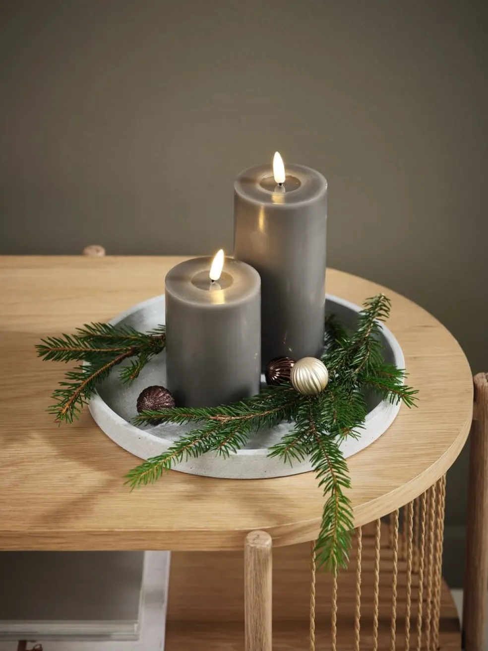 Taca dekoracyjna NISSE Ś25xW2cm szary