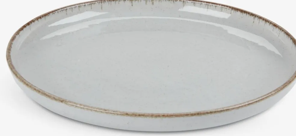 Talerz FERDUS Ś19cm porcelana szary