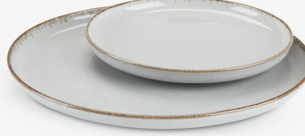 Talerz FERDUS Ś19cm porcelana szary