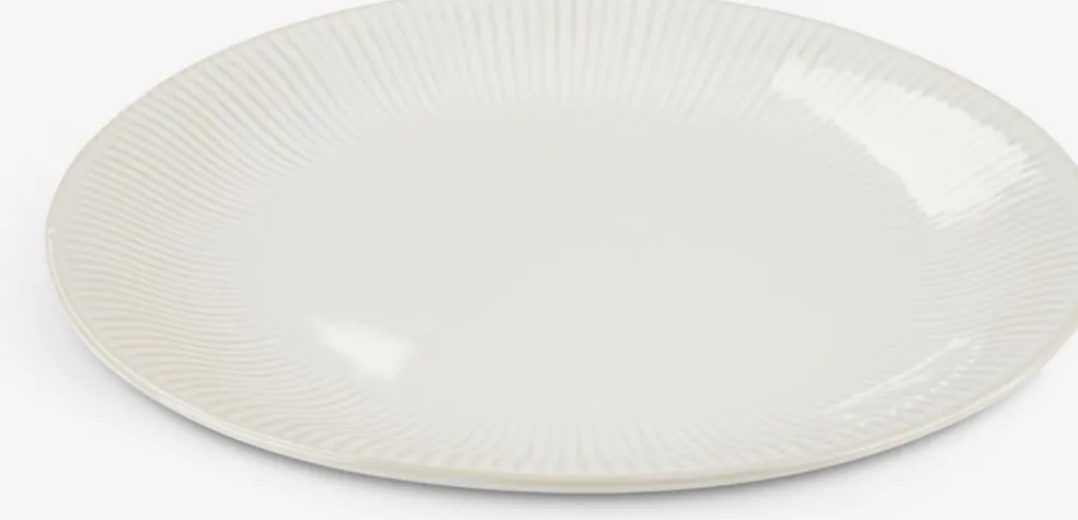 Talerz STEFFEN Ś27cm kamionka biały