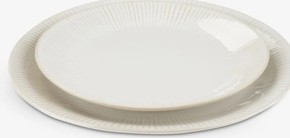 Talerz STEFFEN Ś27cm kamionka biały