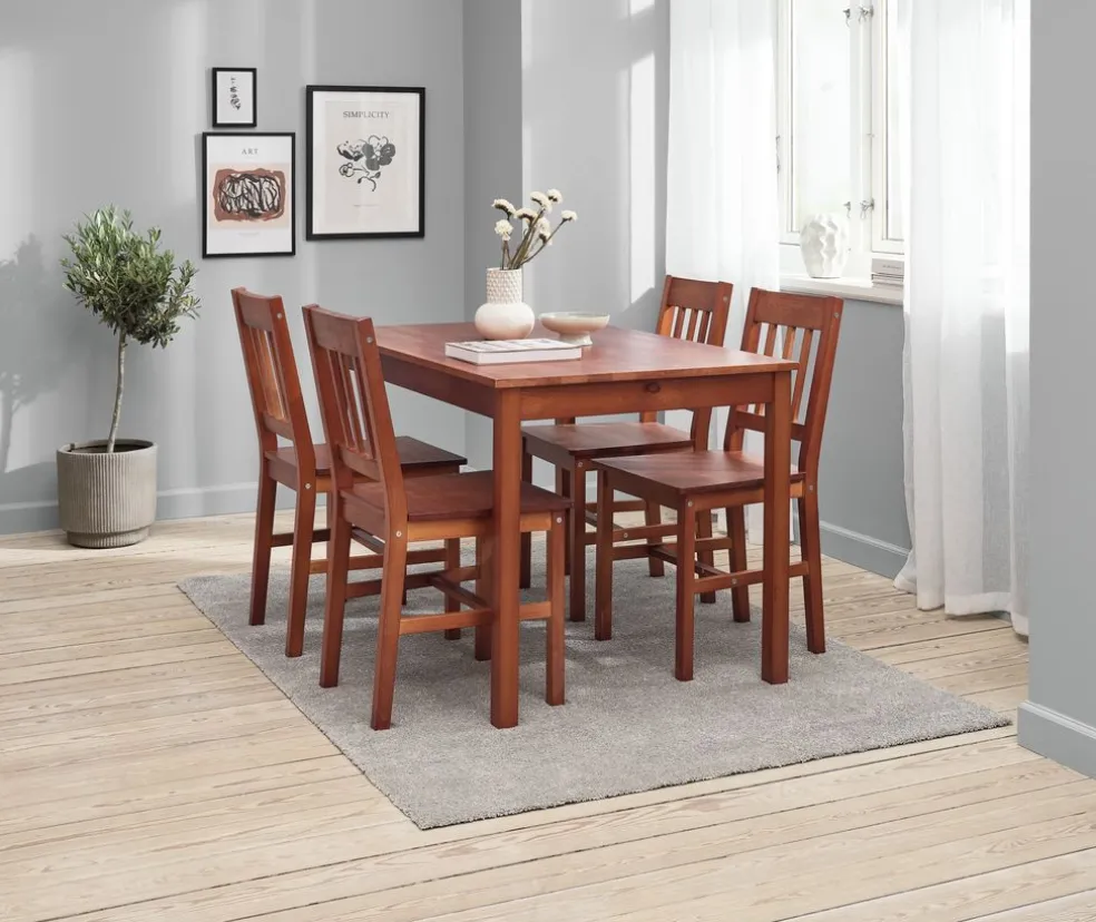 TYLSTRUP D118 stół kawa + 4 TYLSTRUP krzesła kawy