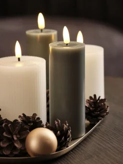 Świeca LED FALAR Ś5xW15cm zielony z wyłącznikiem czasowym