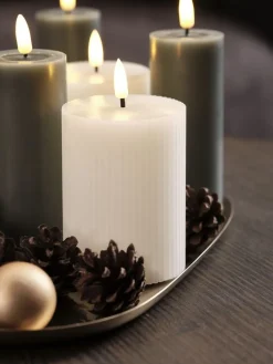 Świeca LED GALAR Ś8xW13cm z wyłącznikiem czasowym biały
