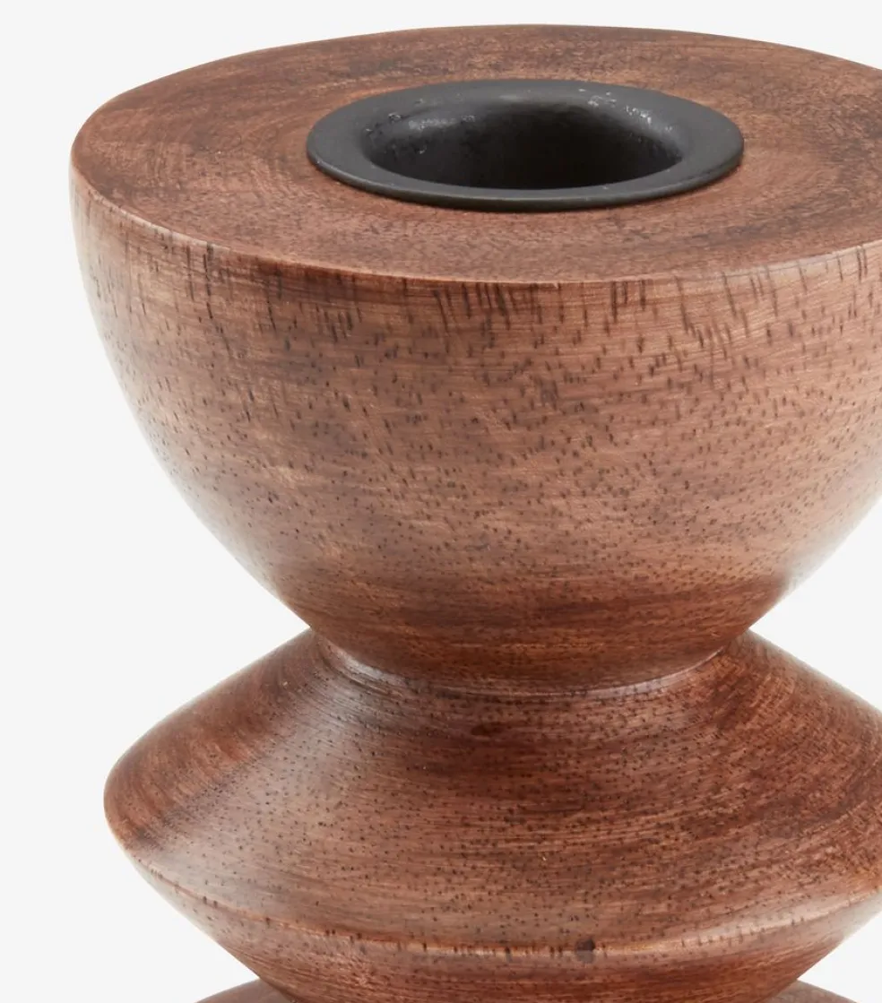 Świecznik JANUS Ś9xW14cm brązowy