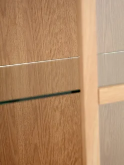 Witryna VESTERBY wysoki 2 drzwi naturalny dąb