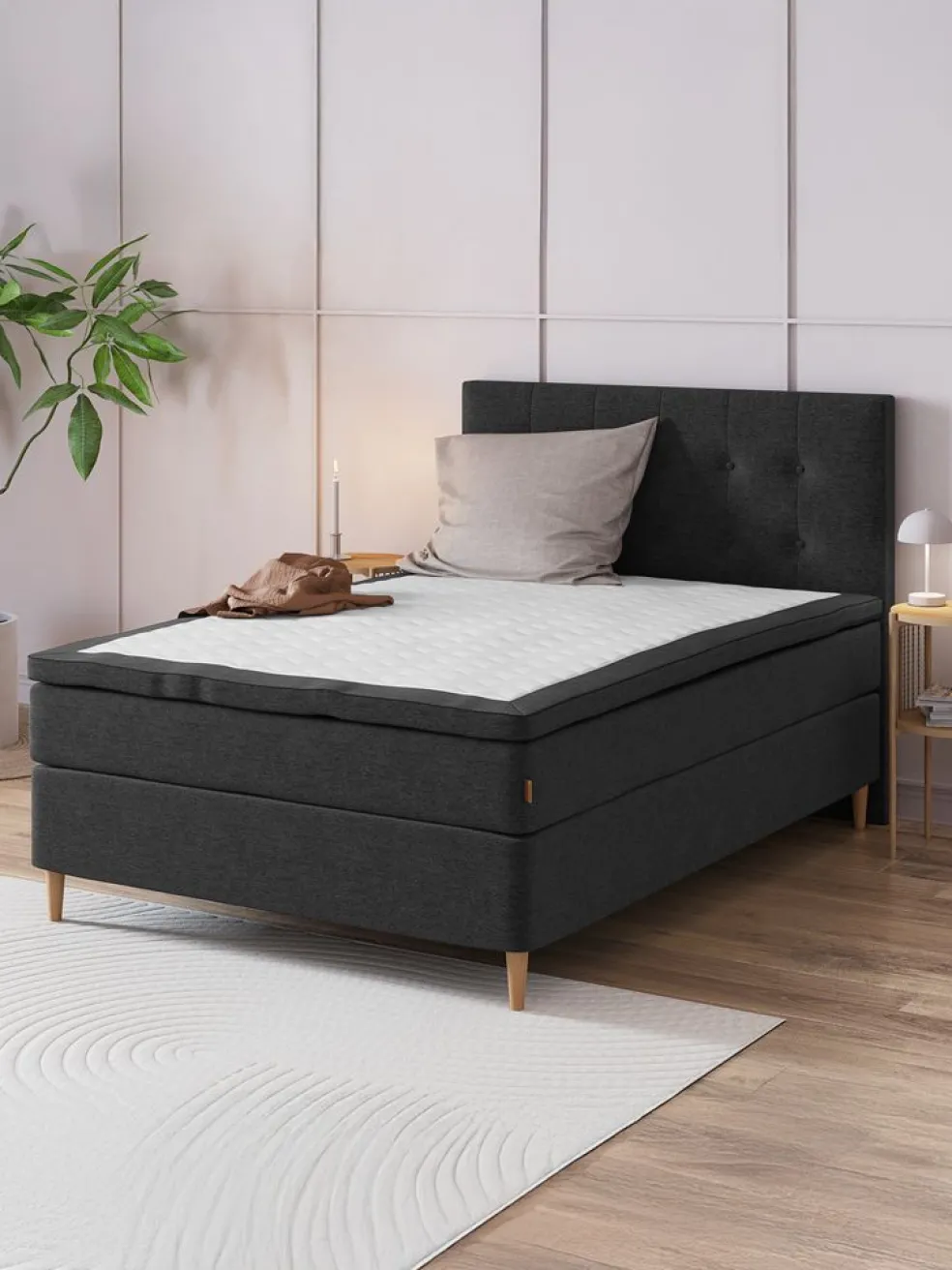 Zagłówek 140x122 H70 BUTTONS szary-40