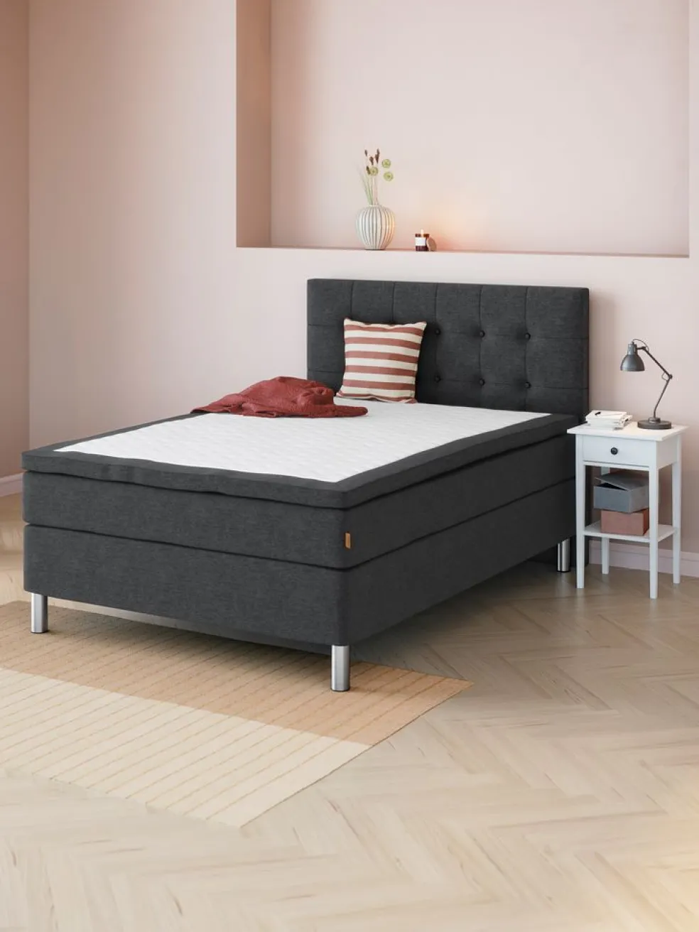 Zagłówek 140x122 H70 BUTTONS szary-40