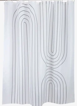 Zasłona prysznicowa HAKKAS 180x200cm biały/szary