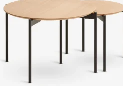 Zestaw stolików BRABRAND Ś70/50 naturalny/czarny 2 szt.