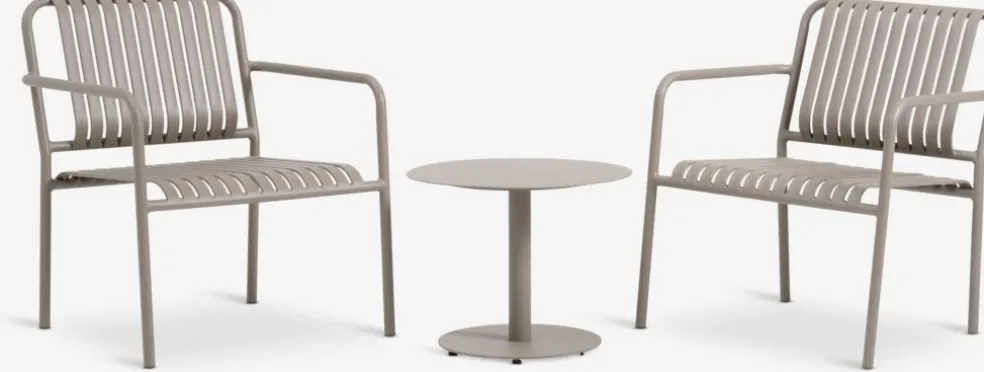 Zestaw wypoczynkowy FURUSET 2-miejs. ciemnopiaskowy